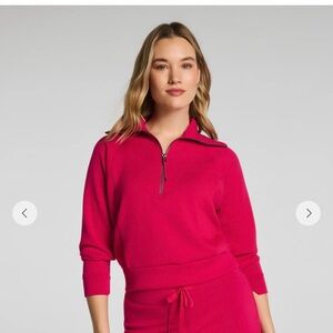 SPANX AirEssentials Half Zip in Fuschia size M